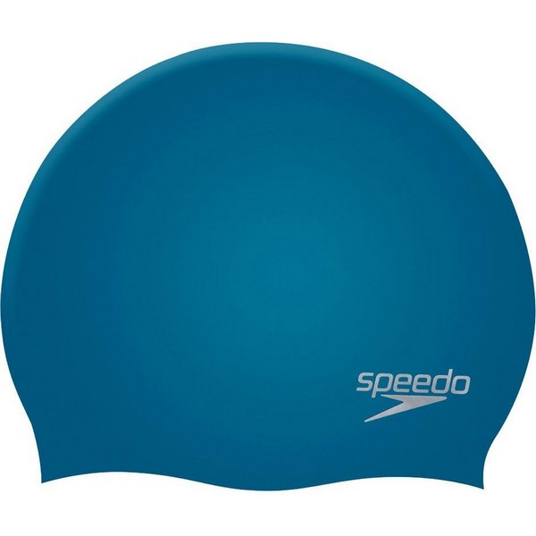 Шапочка для плавания Speedo Plain Molded Silicone Cap синий/серый 8-709842610