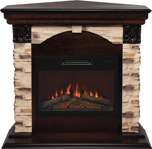 Электрокамин RealFlame Dublin ROCK Corner STD/EUG/24 AO+Kendal 24 1040х970х770мм дуб античный